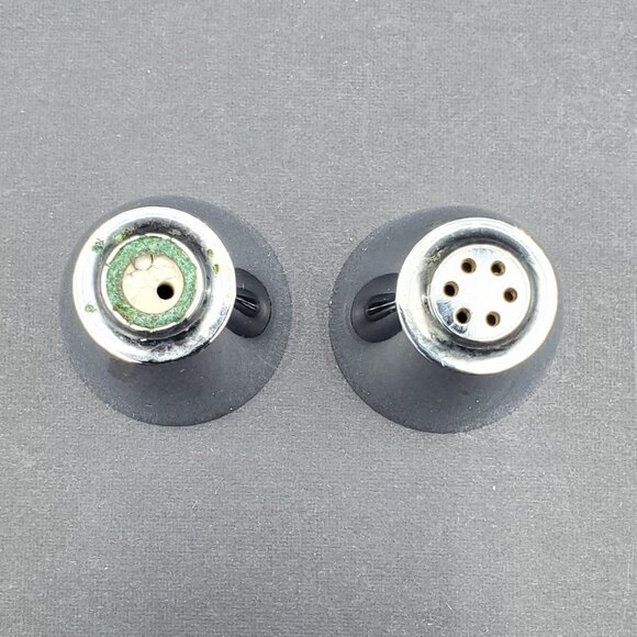 Gemco Westinghouse Butterfly Gold Salt & Pepper Shakers Gold on White Milk Glass - Picture 9 of 10